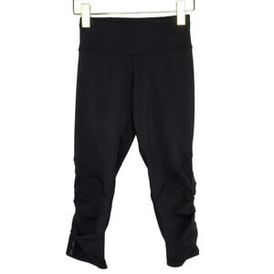 Lululemon Run for Your Life Crop Black Cropped Leggings Size 2